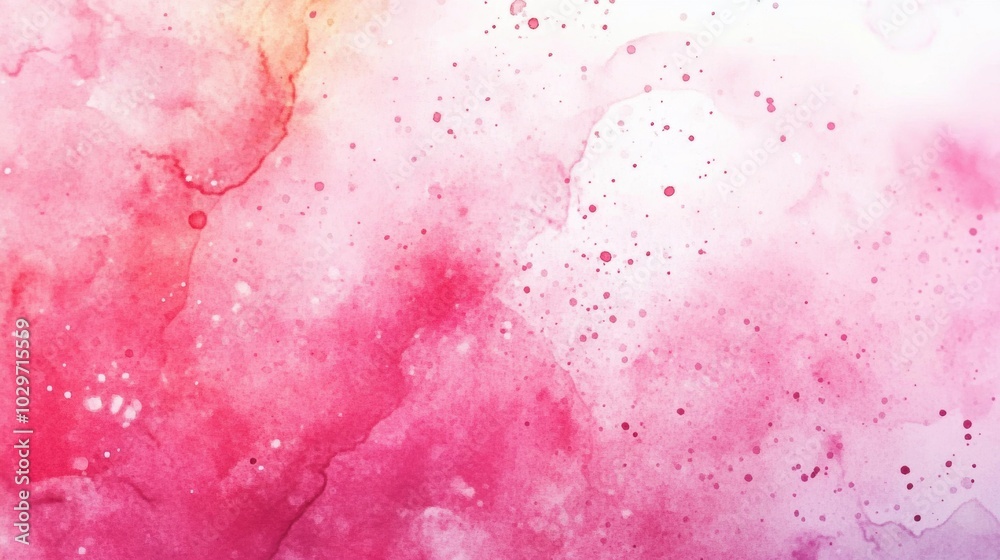 Obraz premium Soft watercolor gradient in shades of pink with subtle splashes and textures, creating a light and dreamy background.