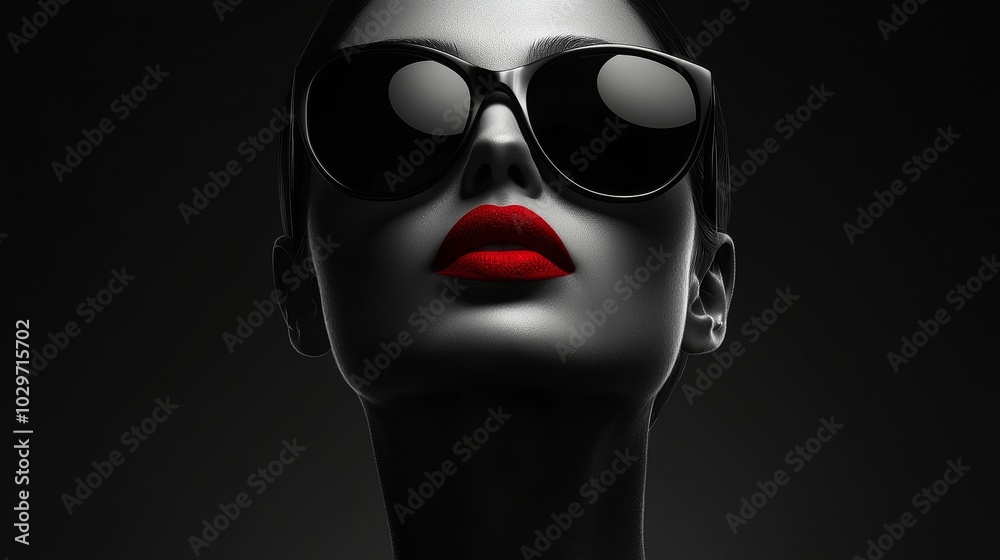 A captivating black and white portrait of a woman wearing sunglasses, with a bold red lipstick as the focal point. This image symbolizes mystery, confidence, and a touch of rebellion. A captivating black and white portrait of a woman wearing sunglasses, with a bold red lipstick as the focal point. This image symbolizes mystery, confidence, and a touch of rebellion.