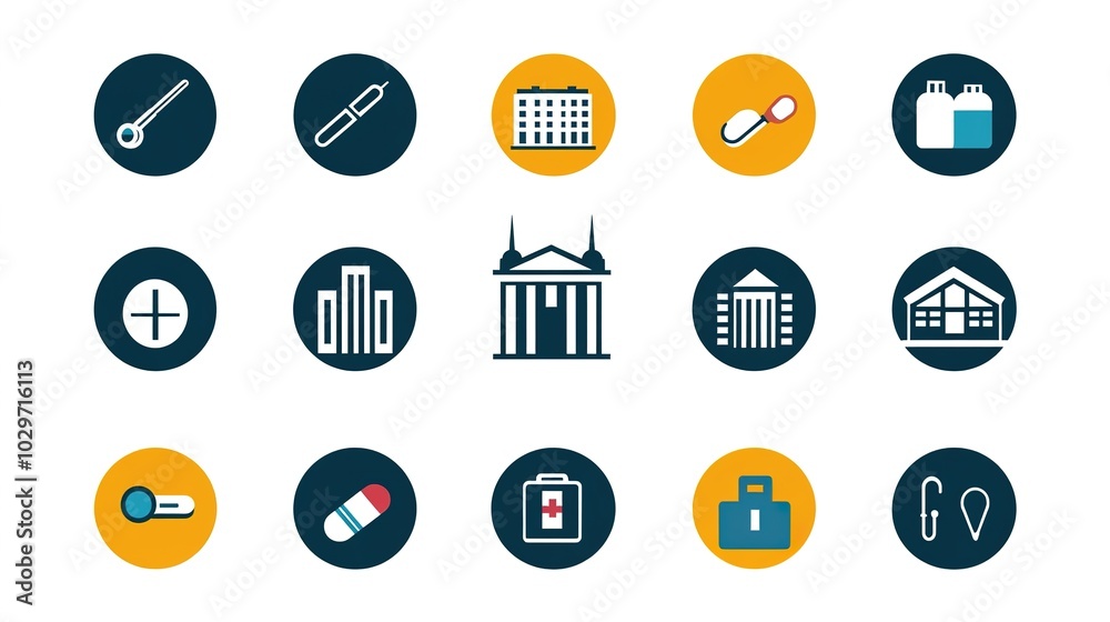 A clean and simple building icon representing a medical organization, featuring key attributes such as a hospital-like structure with a prominent red cross symbol. A clean and simple building icon representing a medical organization, featuring key attributes such as a hospital-like structure with a prominent red cross symbol.
