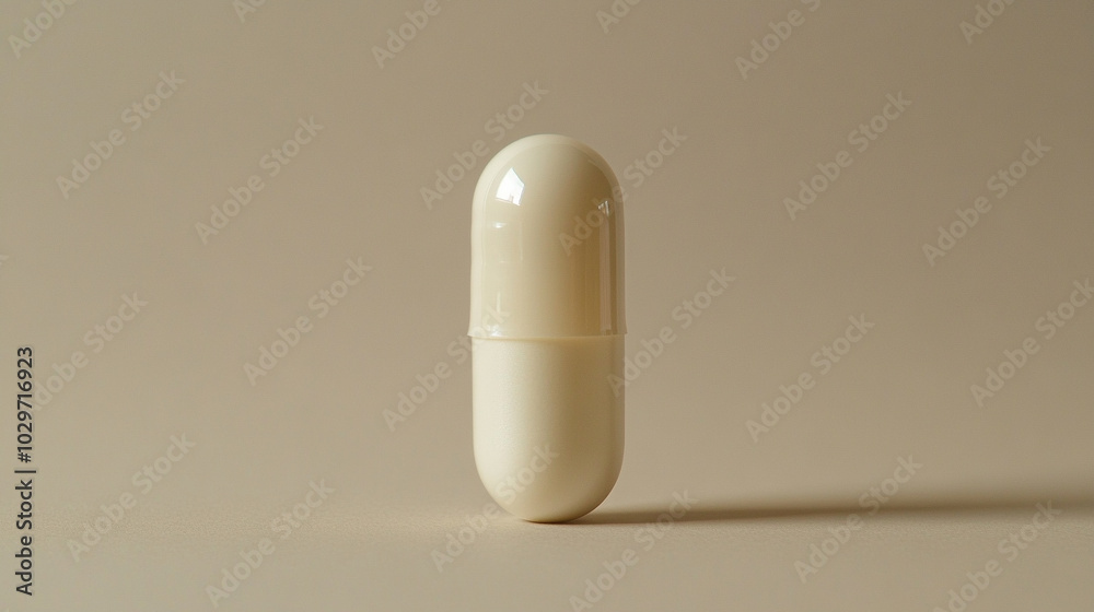 single herbal medicine capsule rests on a blank background, symbolizing natural health, alternative treatments, and the balance between nature and modern healthcare solutions single herbal medicine capsule rests on a blank background, symbolizing natural health, alternative treatments, and the balance between nature and modern healthcare solutions