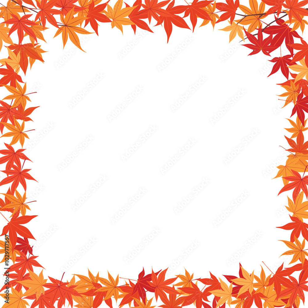 Maple frame4. red maple leaf frame illustration Maple frame4. red maple leaf frame illustration