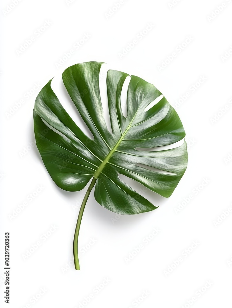 A vibrant green palm leaf, symbolizing nature, growth, and the tropics, isolated on a clean white background. A vibrant green palm leaf, symbolizing nature, growth, and the tropics, isolated on a clean white background.