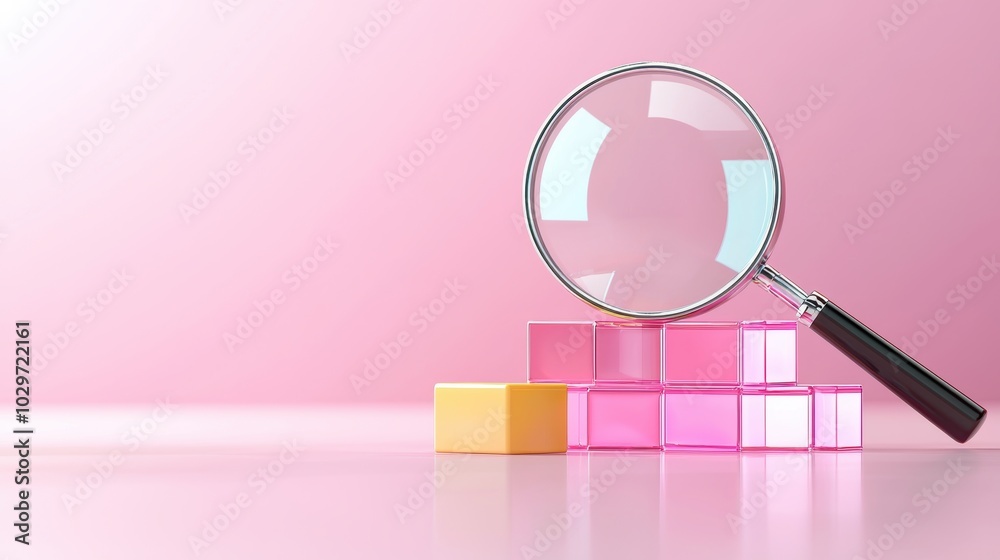 Financial Data Analysis with Magnifying Glass Concept Financial Data Analysis with Magnifying Glass Concept