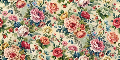 Seamless pattern with abstract floral perfect for fabric and wallpaper, floral, abstract, seamless, pattern, textile