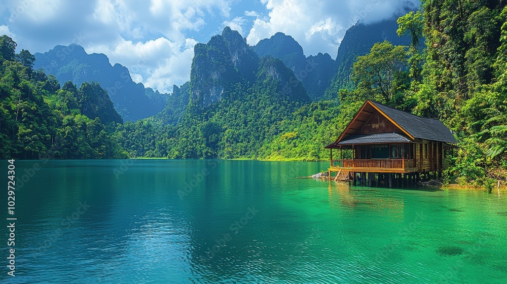 Lush Landscape of Khao Sok National Park Lush Landscape of Khao Sok National Park