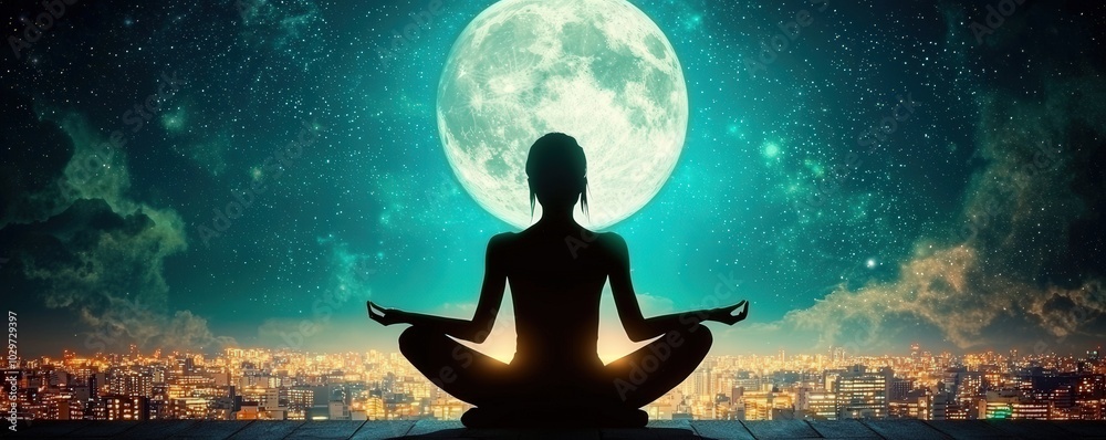 Serene Meditation Under the Full Moon Serene Meditation Under the Full Moon