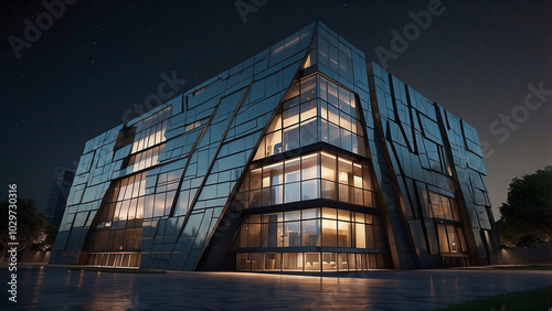 building in night