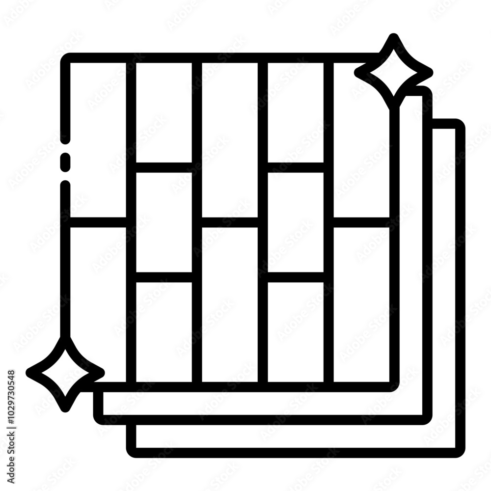 Tiled ceramics floor icon with geometric pattern Tiled ceramics floor icon with geometric pattern