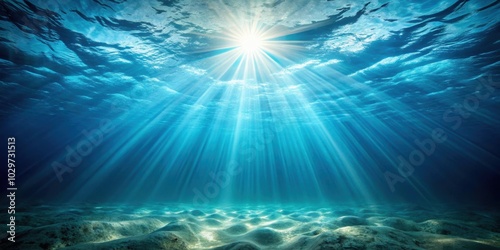 of sun light rays shining under water, sunlight, rays, underwater, ocean, environment, nature, marine life, sunbeams