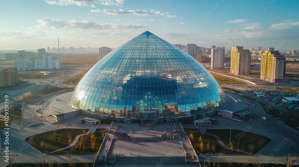 Obraz premium Modern Architectural Dome in Kazakhstan