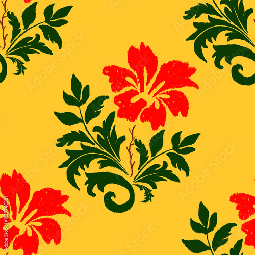 flower, floral, nature, vector, illustration, pattern, leaf, design, flowers, plant, decoration, spring, summer, art, ornament, flora, foliage, blossom, element, decor, wallpaper, frame, seamless, dra photo