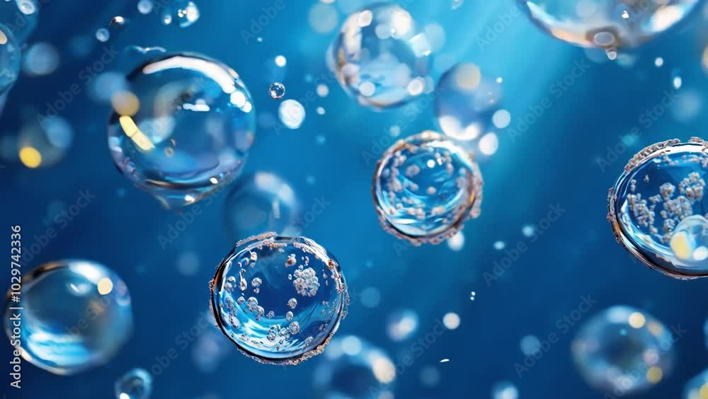 Serene Water Bubbles Underwater