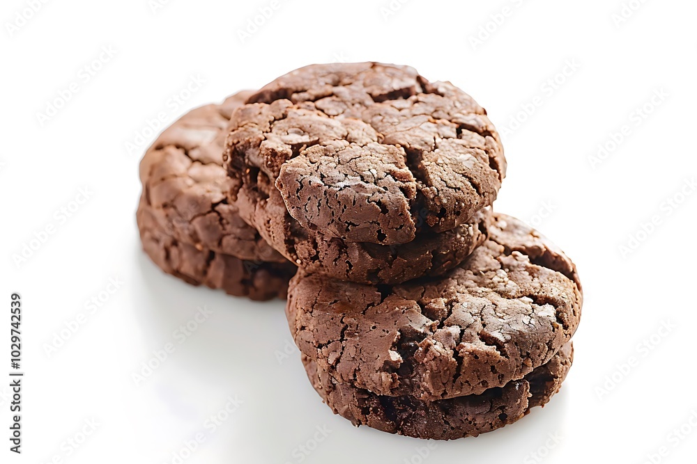 Delicious chocolate cookies isolated on white background Delicious chocolate cookies isolated on white background