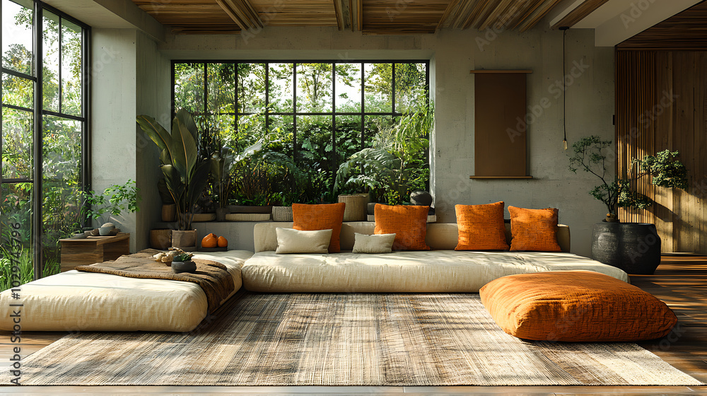 Sustainable Living Space with Natural Elements Sustainable Living Space with Natural Elements