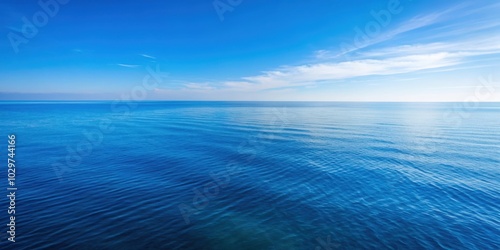 Empty calm Mediterranean sea and empty blue sky, Mediterranean, sea, calm, empty, blue sky, water, peaceful, tranquility, serene