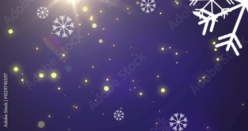Wallpaper Mural Animation of snow falling over yellow spots Torontodigital.ca