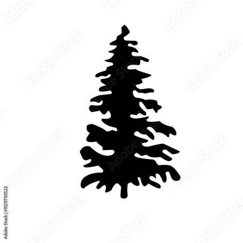 Winter tree silhouette 