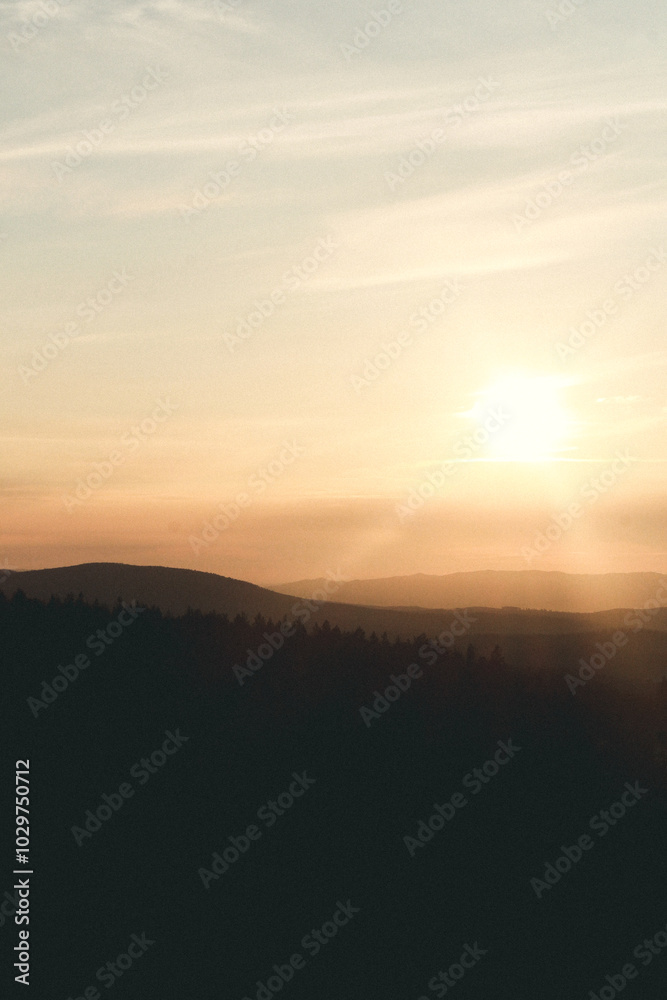 sunset in the mountains sunset in the mountains