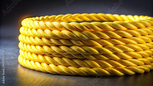 A coiled yellow rope, a symbol of strength, resilience, and connection, ready to be unraveled and put to use.