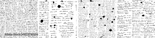 Handwritten text and notes in black ink vintage aesthetic vector illustration