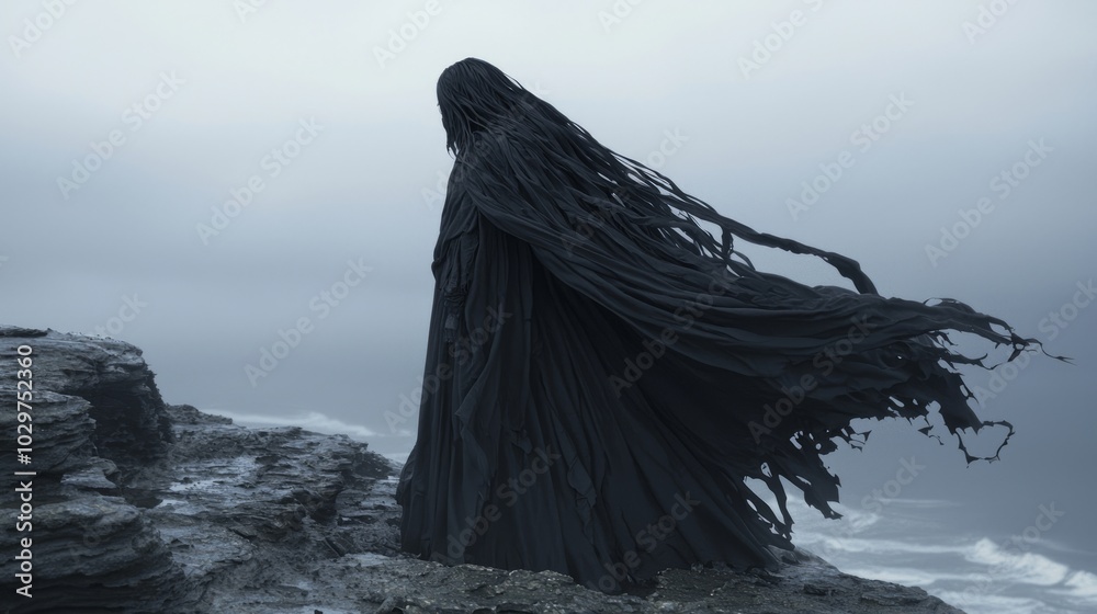 Enchanting Witch of the Stormy Sea - Ultra-Detailed 3D Render Illustration Enchanting Witch of the Stormy Sea - Ultra-Detailed 3D Render Illustration