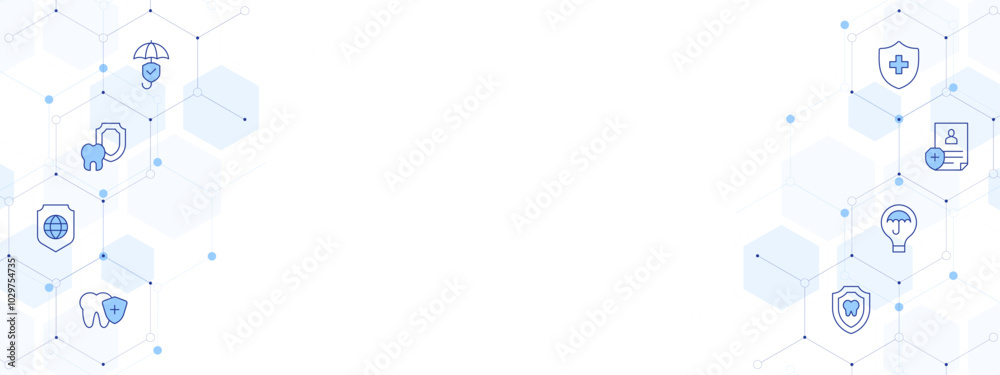 Insurance Banner Vector Illustration with Two-sided Icon Style. Line Duotone icon. Containing health insurance, mitigation, dental insurance, insurance, global protection, dental care Insurance Banner Vector Illustration with Two-sided Icon Style. Line Duotone icon. Containing health insurance, mitigation, dental insurance, insurance, global protection, dental care