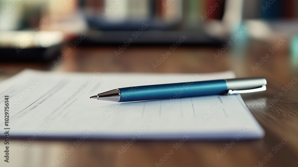 Blue Pen on Paper Blue Pen on Paper