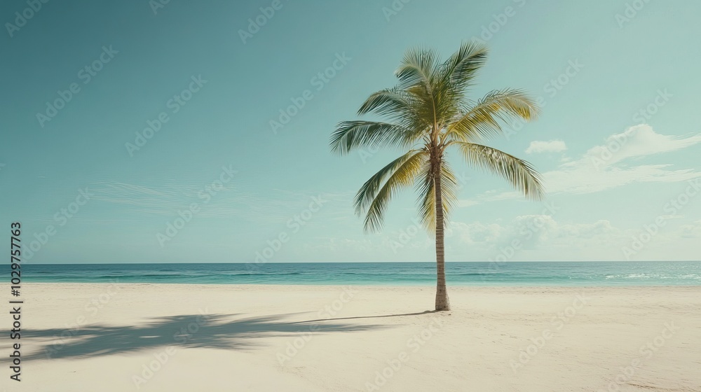 Palm Tree on a Tropical Beach Palm Tree on a Tropical Beach