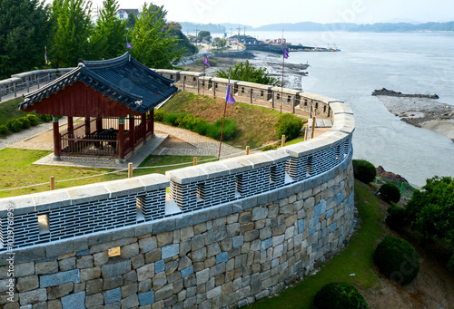 Chojijin Fort, Ganghwa-gun, Incheon, Korea - July 13, 2019: This fort was built to prevent enemies entering the sea during the late Joseon Dynasty. photo