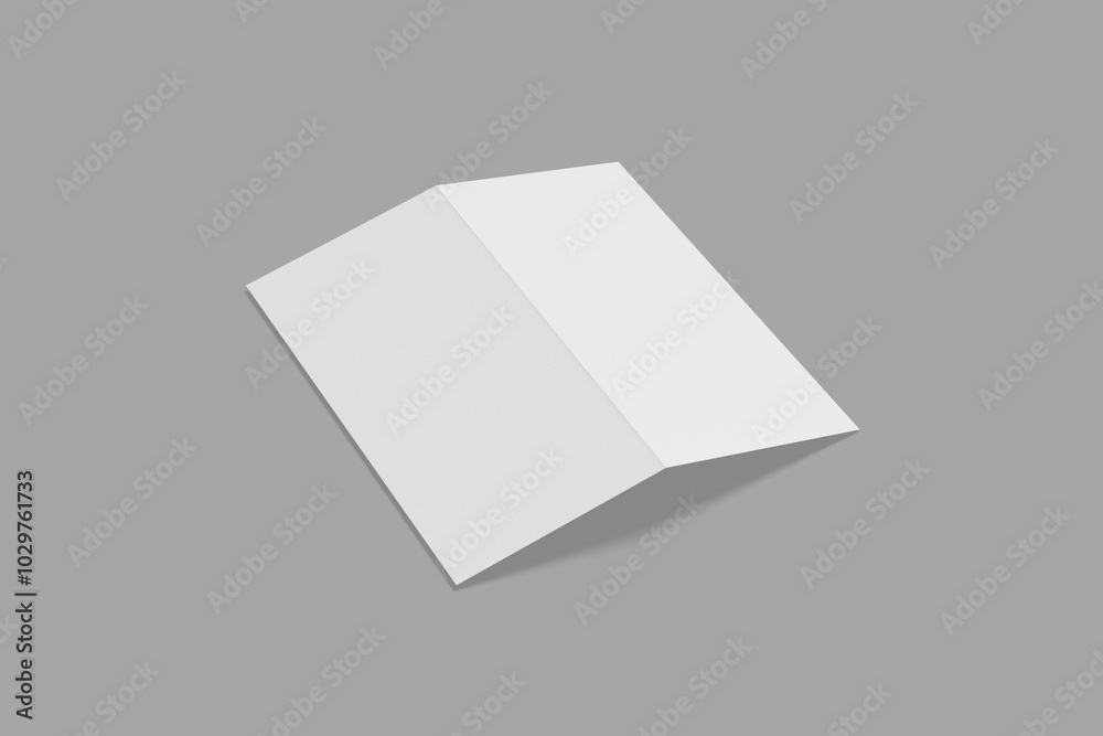 DL Bi-Fold Brochure Mock-Up on a gray background DL Bi-Fold Brochure Mock-Up on a gray background