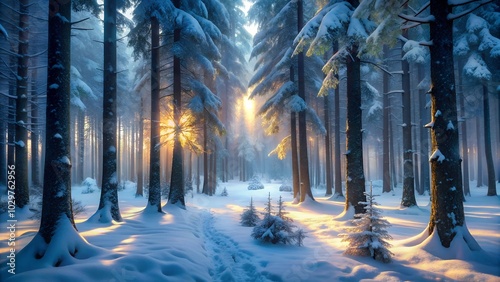 Snow-Covered Forest of Quiet Mystique