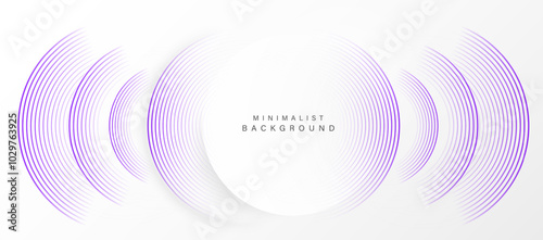 White background with dynamic purple circle lines.