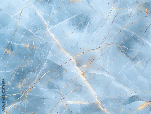 Stunning light blue marble texture with natural stone patterns and golden veins, perfect for backgrounds and design projects. photo