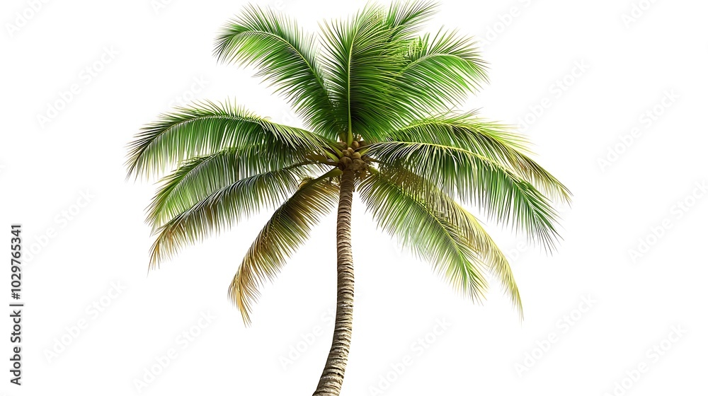 Obraz premium Coconut tree isolated on white background