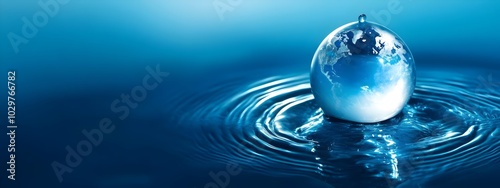 Reflection of the World in a Droplet on Water's Surface