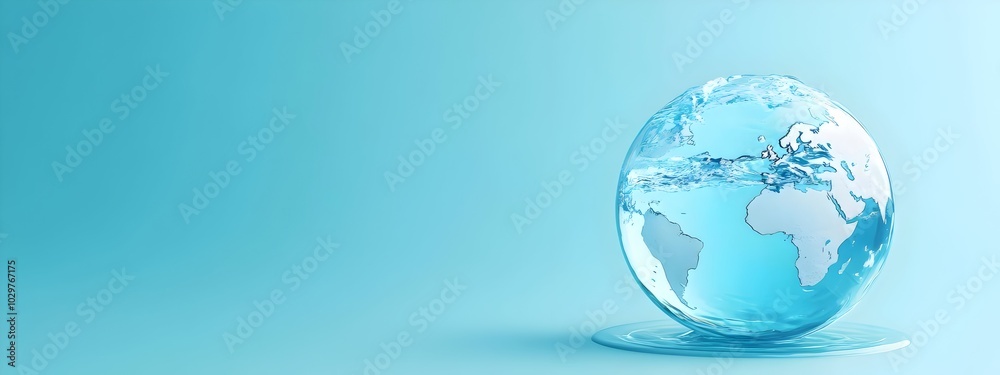Global Water Awareness and Sustainability on World Water Day in Digital 3D Rendering Global Water Awareness and Sustainability on World Water Day in Digital 3D Rendering