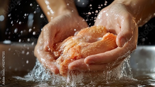 Washing Chicken