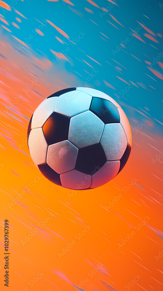 Obraz premium Racing soccer in motion