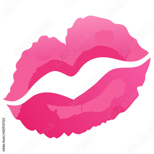 Lips Watercolor Painting