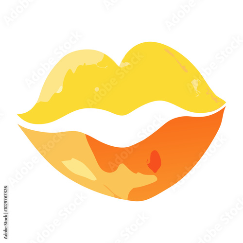 Lips Watercolor Painting