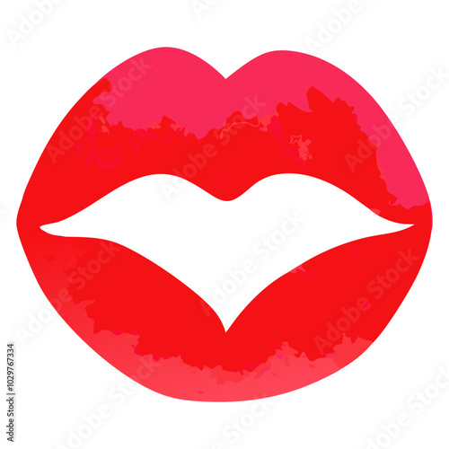 Lips Watercolor Painting