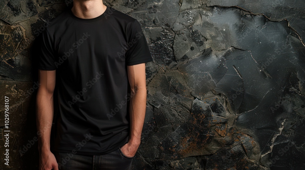 Man in Black T-shirt
