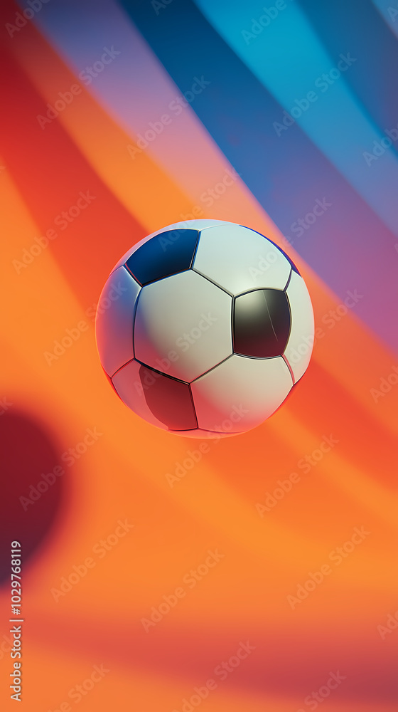 Naklejka premium Racing soccer in motion