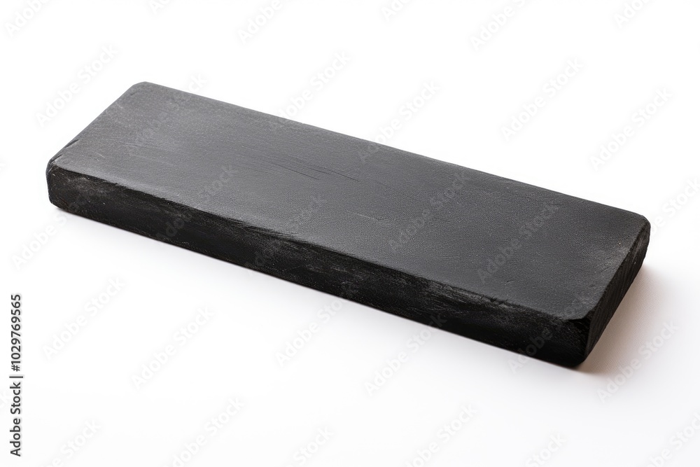 Simple Black Chalkboard Eraser on White Background Simple Black Chalkboard Eraser on White Background
