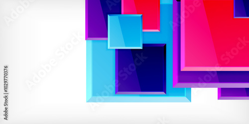 Shiny glossy metallic or plastic square design background. Vector Illustration For Wallpaper, Banner, Background, Card, Book Illustration, landing page