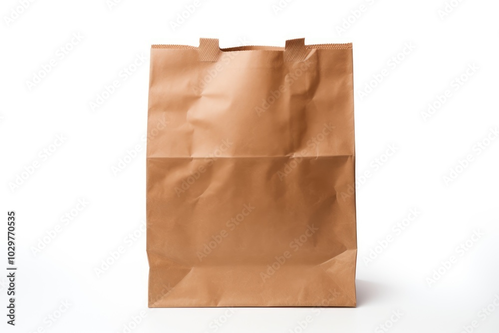 Brown Paper Bag on White Background Brown Paper Bag on White Background