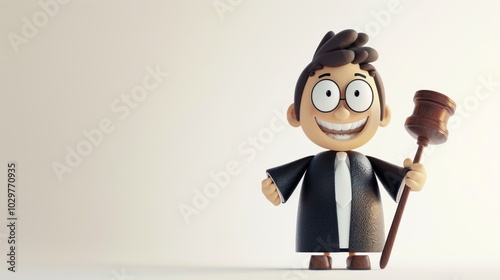 Smiling Judge Cartoon Character photo