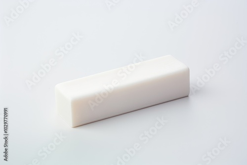 White Gum Eraser on Clean Background photo