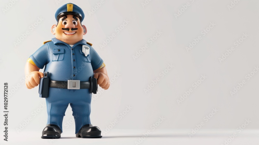 Smiling Policeman Cartoon Character Smiling Policeman Cartoon Character