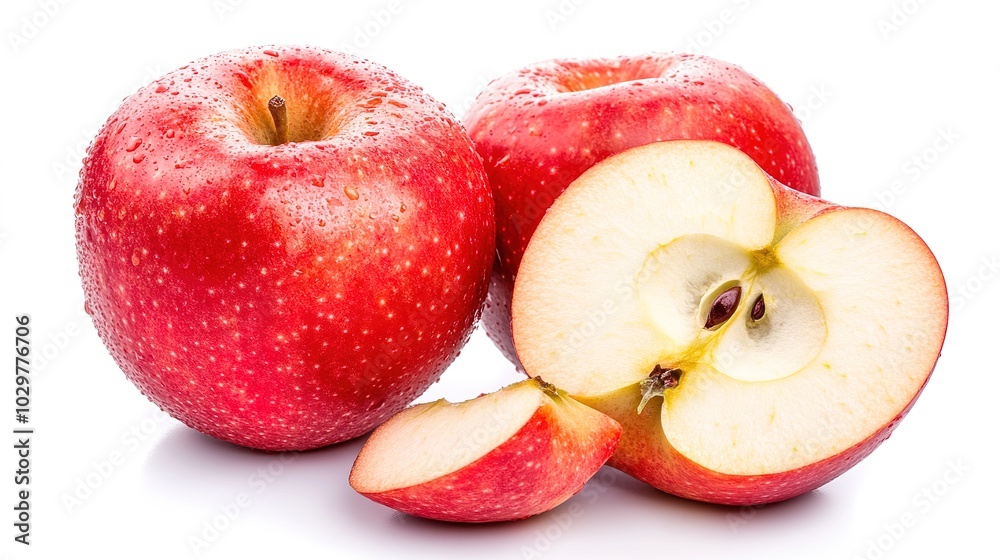 Vibrant red apple illustration with a glossy finish, featuring a perfect shape and fresh appearance. This image captures the rich color and texture of a freshly picked apple, Vibrant red apple illustration with a glossy finish, featuring a perfect shape and fresh appearance. This image captures the rich color and texture of a freshly picked apple,